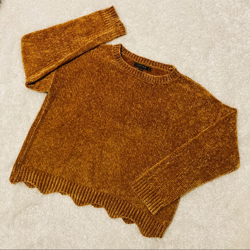 Y2K Love Tree Velour Sweater